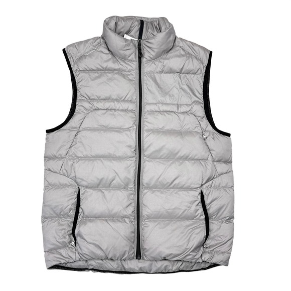 Ralph Lauren RLX Puffer Vest Mens Size Large Gray Duck Down Feathers Golf NEW